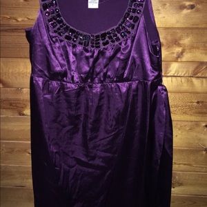 very  beautiful purple dress
